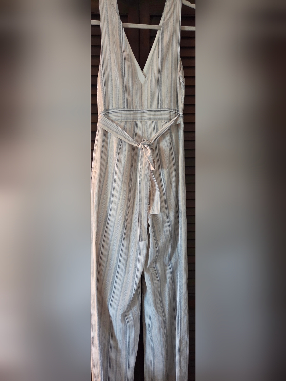 Harper Heritage Women's Brown Tan Pant Suit Sz XS Wide Leg Linen Like Boho Chic